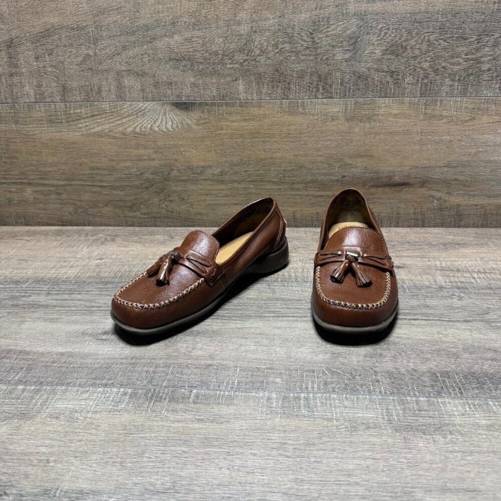 Thom McAn Brown Leather Tassel Loafers Women's Size 7.5
